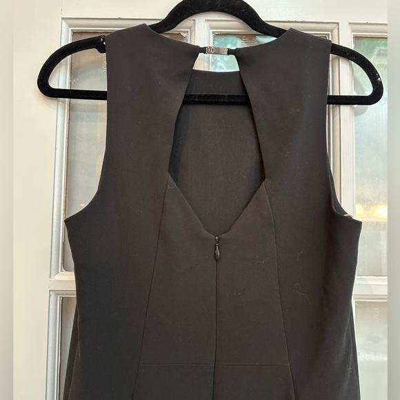 Halston Heritage Black Black Crepe Cut Cocktail Party Dress Size 4 Small S NWOT - Picture 7 of 15